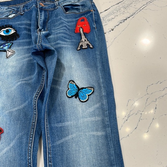 Rocks & Indigo Jeans with Patches on Front sz.12/30 - Picture 4 of 8